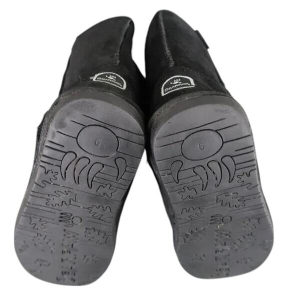 Bearpaw Shoes Womens 9 Boots Winter Comfort Warm Emma Short Leather Wool Black - Picture 10 of 14